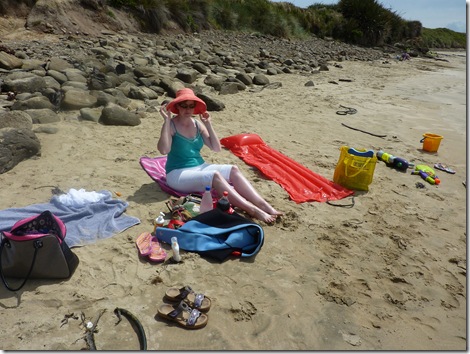 getting sunbathing spot in order
